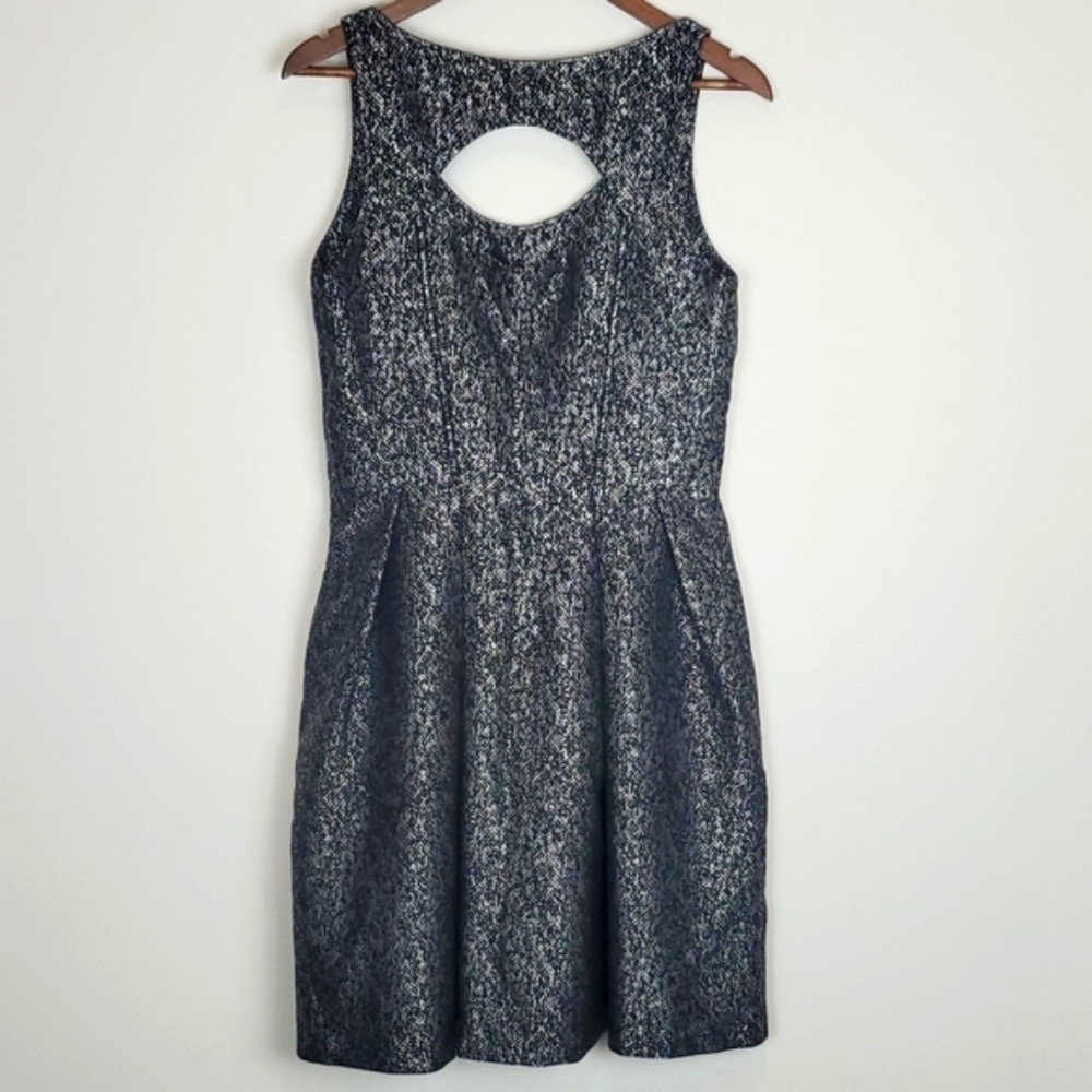 Yoana Baraschi Blue,‎ Black and Silver Fit and Flare Party Dress - Picture 6 of 10